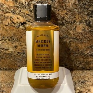 "WHISKEY RESERVE" Men's Collection, B&BW 3-in-1 Hair, Face & Body Wash, NWT